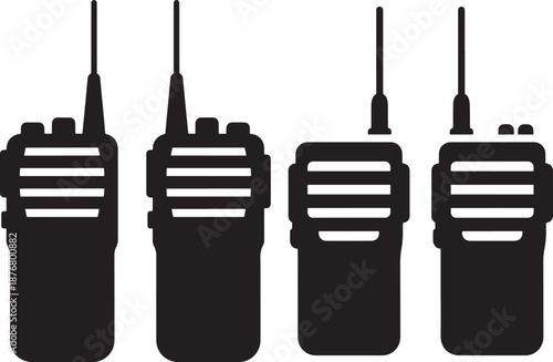 Walkie talkie silhouette communication device radio set