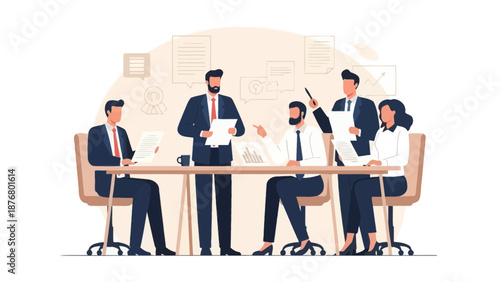 Business Meeting Teamwork Collaboration Discussion Strategy Planning