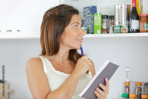 shopping list with healthy gluten free grocery