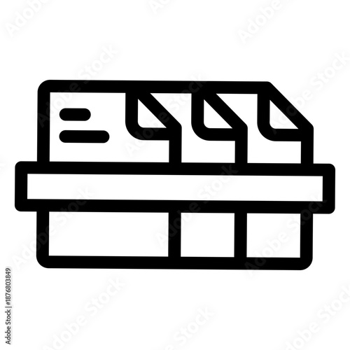 stacked documents vecktor icon