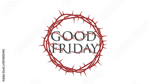 Good Friday symbol with crown of thorns.