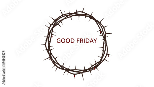 Crown of Thorns with Good Friday Text.