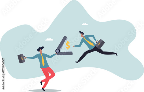 Financial money trap, risk in investment, ponzi scheme or business pitfall.about a man and his life.