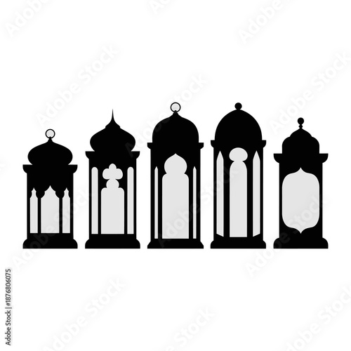Lanterns Silhouette Display: A collection of exquisitely designed silhouette lanterns, each a unique testament to artistic craftsmanship. These lanterns, elegantly arranged.