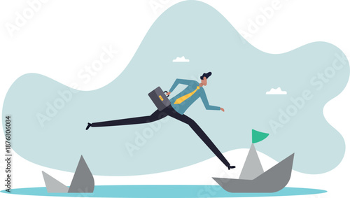 .Escape from risk or danger, run away or flee from fail or bankruptcy company,about a man and his life.