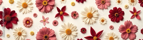 A close up of a wall with many different colored flowers