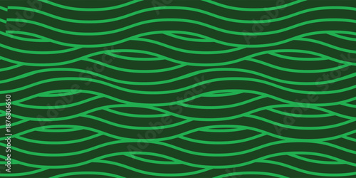 farm green banner, organic abstract background with fields. wavy green lines, natural organic products. ecology background. striped farmer green Pattern
