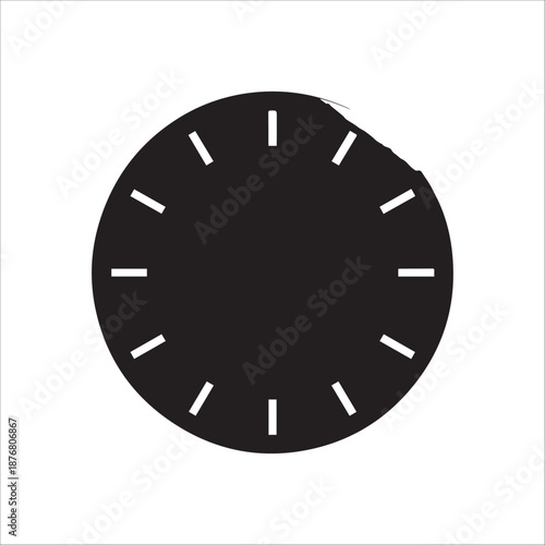 Vector Vintage Round clock face with hour markers