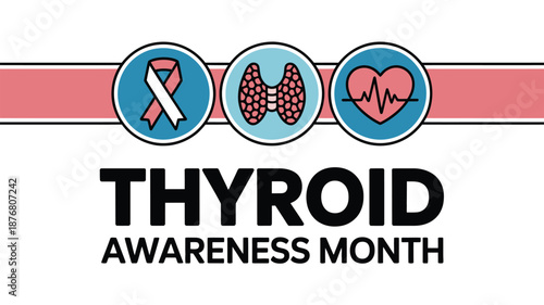 Thyroid awareness month Vector