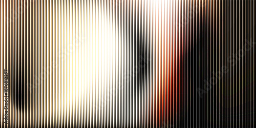 Orang brown white to golden yellow mirrory 3d gradient with a glowing Iridescent glass-ray effect on a deep black background a futuristic abstract design featuring light waves, shimmering highlights.