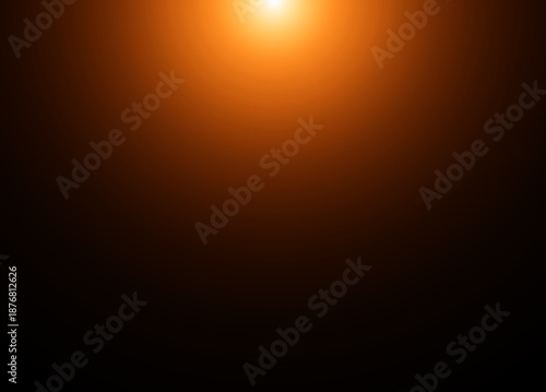 Vibrant orange light on dark background