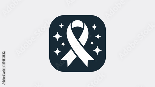 Awareness ribbon with stars Vector