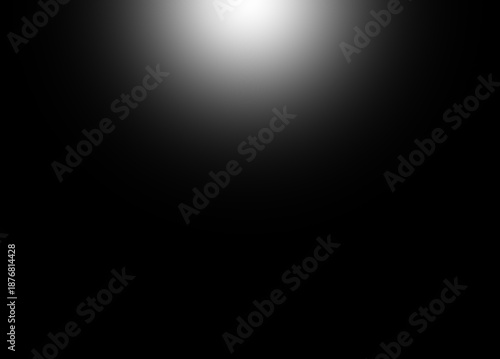 Bright light on black background with white glow effect