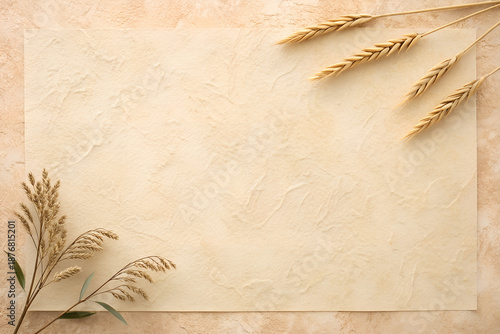 Wallpaper Mural Soft paper texture background with subtle grain, warm beige tones, natural handmade feel, high resolution Torontodigital.ca