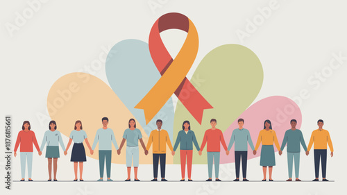 Community united in support Vector