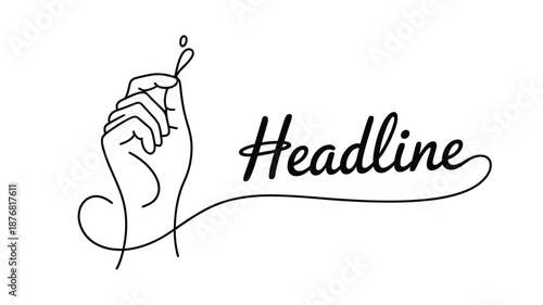 Hand writing headline Vector