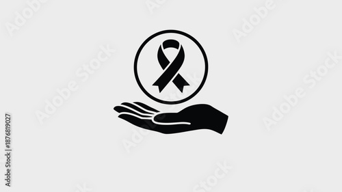 Hand holding awareness ribbon Vector