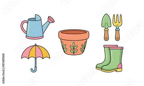 Garden tools and rain gear set bundle spring equipment accessories