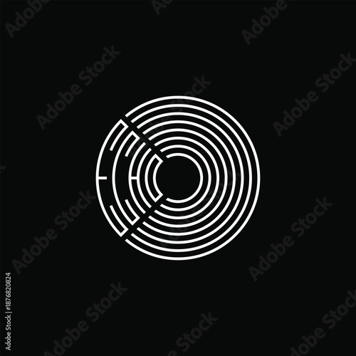 Echo typography text logo design graphic	