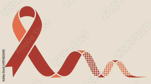 Awareness ribbon for cancer support Vector