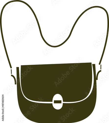 Women handbag icon with purse bag tote clutch shoulder styles in flat and line design, fashion accessory outline illustration for shopping retail UI branding