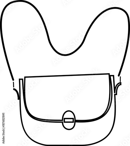 Women handbag icon with purse bag tote clutch shoulder styles in flat and line design, fashion accessory outline illustration for shopping retail UI branding