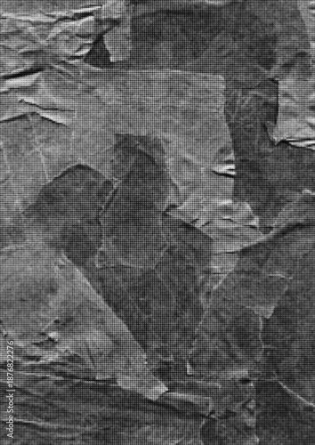 Large vector halftone packaging paper texture with a transparent background