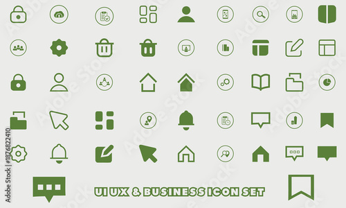Mega set of ui ux icon set, user interface iconset collection.