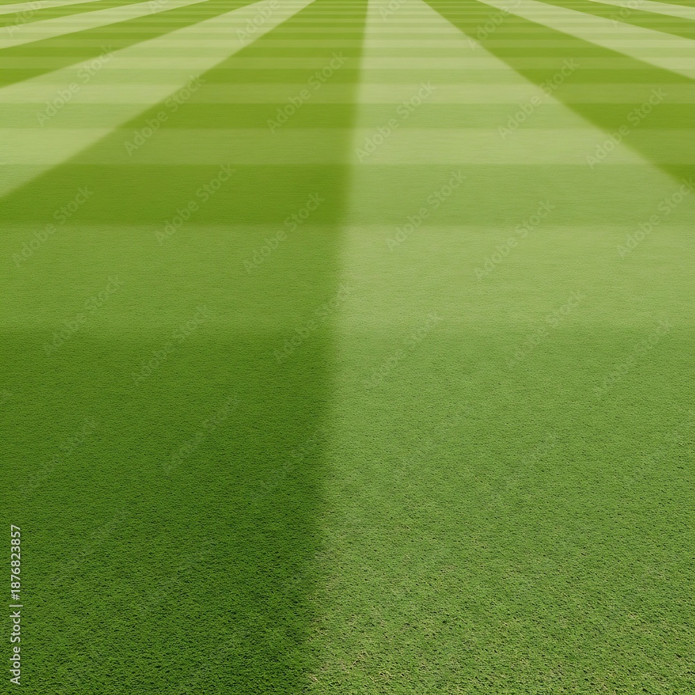 Obraz premium Striped pattern on green grass field