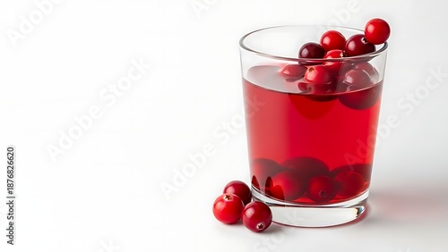 Glass of Cranberry Juice with Fresh Cranberries on White Background whisk bf00fde4d5c030eaeb049d949858449fdr
