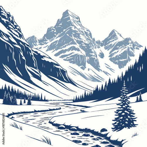 Serene mountain landscape