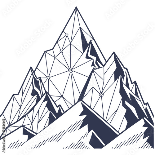 Geometric mountain range