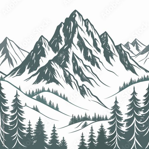 Majestic mountain range