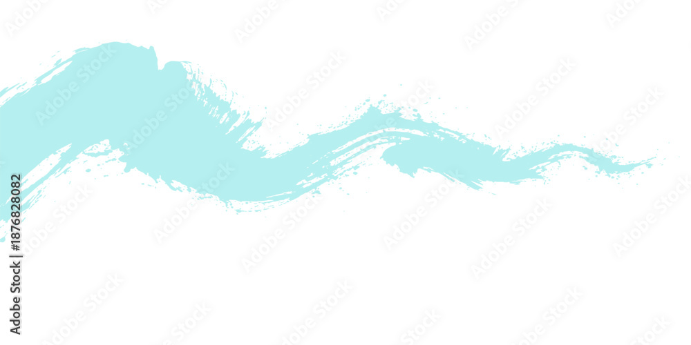 Obraz premium Blue horse silhouette vector illustration with ocean waves and a summer sea nature design art pattern decoration banner backdrop curve