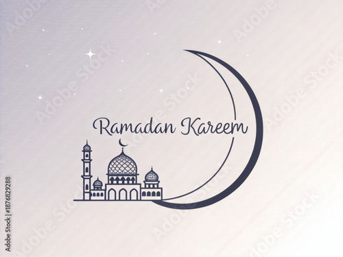 Ramadan Mubarak greeting card