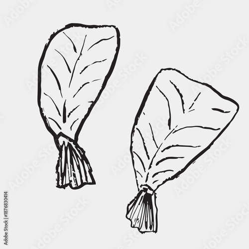 Hand drawn shrimp fillet. Seafood design. Vector sketch illustration in vintage crayon charcoal style. Cooked food, sushi ingredient