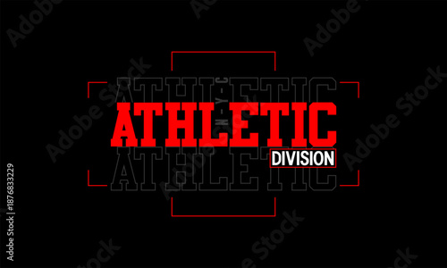 Athletic dept active wear nyc division typography for print t shirt