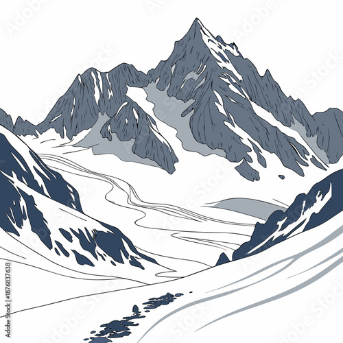 Majestic mountain range