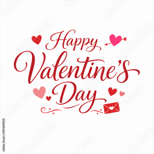 happy valentines day greeting card design