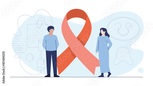 Support for breast cancer awareness Vector