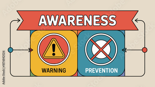 Awareness: warning and prevention Vector