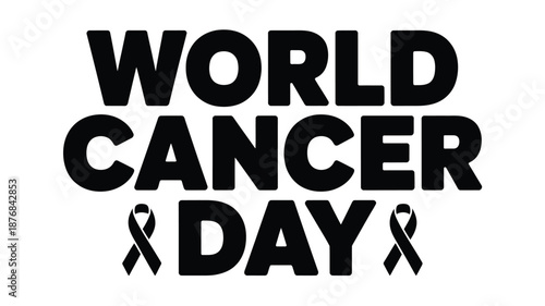 World cancer day awareness Vector