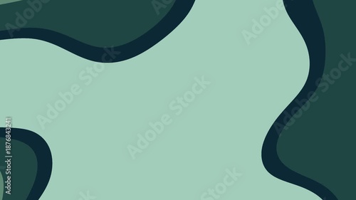 Abstract Green Liquid Shapes Flowing Background Video