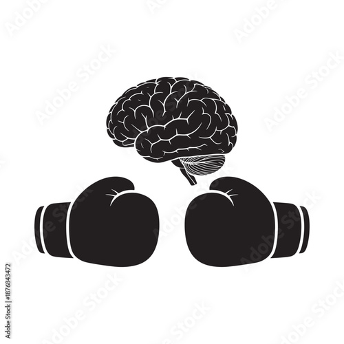 Brain versus brawn a conceptual illustration of mental and physical strength