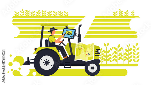 Advanced Agricultural Technology Guiding Modern Farmer In The Cultivation Process