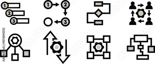 Diagram, blueprint, procedure, model, cycle Icon Pack Designed for Websites, Apps, UI UX Projects