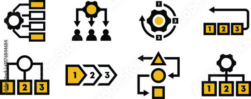 Analysis, structure, loop, step, task Icon Pack Designed for Websites, Apps, UI UX Projects