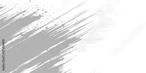 Abstract black ink grunge background vector illustration with a dirty paint splash pattern and artistic brush splatter frame on a textured paper element