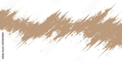 Lush green grass in the sun with a textured splash of brown coffee and dry chocolate powder design