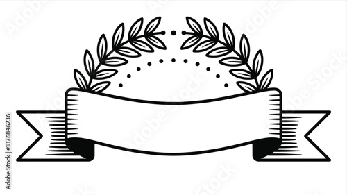 Blank laureate banner Vector